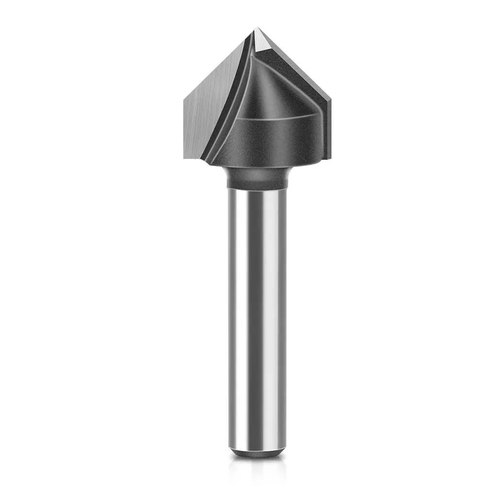 90° V‑Groove Router Bit – Aluminum Composite Panel (ACP) Grooving & Integrated Wall Panel Edge Folding Cutter for Trimmers and CNC Engraving